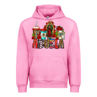 Fuchsia Pink lady of guadalupe abuela coffee cups Urban Hoodie - Jasminsmagicworld