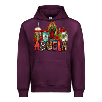 Mauve Wine lady of guadalupe abuela coffee cups Urban Hoodie - Jasminsmagicworld