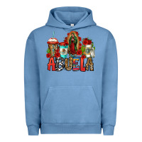 Pigment Pebble Blue lady of guadalupe abuela coffee cups Urban Hoodie - Jasminsmagicworld