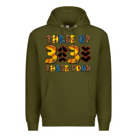 Army Green three up three down softball Premium Hoodie - AdoDesignShop