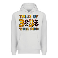Dove Grey three up three down softball Premium Hoodie - AdoDesignShop