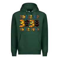 Sports Green three up three down softball Premium Hoodie - AdoDesignShop