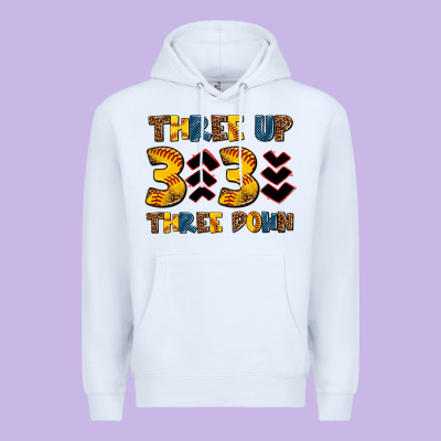 Three Up Three Down Softball Premium Hoodie Designed By Adodesignshop