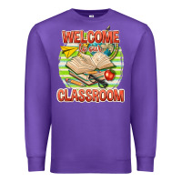 Purple welcome to our classroom Premium Sweatshirt - texasbilliewilder