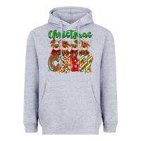 Heather Grey christmas crew  deer Heavyweight Hoodie - MaliasSmallBusiness