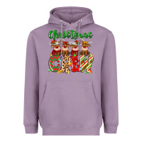 Lavender christmas crew  deer Heavyweight Hoodie - MaliasSmallBusiness