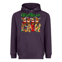 Plum christmas crew  deer Heavyweight Hoodie - MaliasSmallBusiness