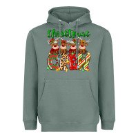 Sage christmas crew  deer Heavyweight Hoodie - MaliasSmallBusiness