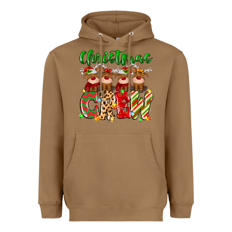 Christmas Crew  Deer Heavyweight Hoodie by MaliasSmallBusiness | Teevron