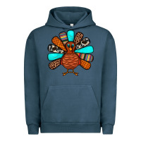 Pigment Midnight Navy Thanksgiving Turkey Urban Hoodie - JahusDesignShop