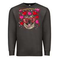 Smoke valentine's day  pug Premium Sweatshirt - RanaPortraitStore