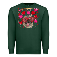 Sports Green valentine's day  pug Premium Sweatshirt - RanaPortraitStore