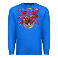 True Royal valentine's day  pug Premium Sweatshirt - RanaPortraitStore