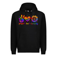 Black peace love equality Premium Hoodie - JahusDesignShop