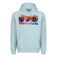 Blue Mist peace love equality Premium Hoodie - JahusDesignShop