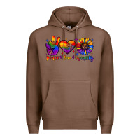 Chestnut peace love equality Premium Hoodie - JahusDesignShop