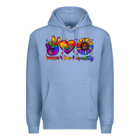 Colony Blue peace love equality Premium Hoodie - JahusDesignShop