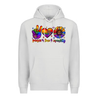 Dove Grey peace love equality Premium Hoodie - JahusDesignShop