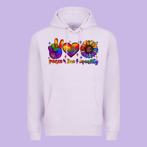 Peace Love Equality Premium Hoodie Designed By Jahusdesignshop