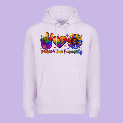 Peace Love Equality Premium Hoodie Designed By Jahusdesignshop