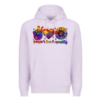 Lilac peace love equality Premium Hoodie - JahusDesignShop