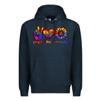 Navy peace love equality Premium Hoodie - JahusDesignShop