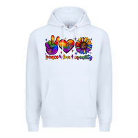 White peace love equality Premium Hoodie - JahusDesignShop