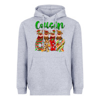 Heather Grey cousin crew christmas deer Heavyweight Hoodie - MaliasSmallBusiness
