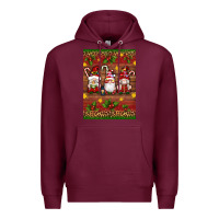 Burgundy christmas gnomes Premium Hoodie - Artiststas