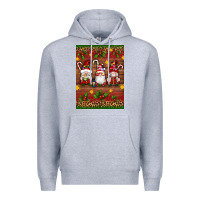 Heather Grey christmas gnomes Premium Hoodie - Artiststas