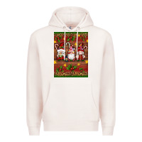 Pale Pink christmas gnomes Premium Hoodie - Artiststas