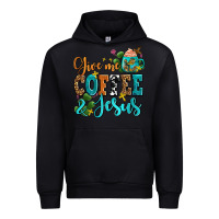 Black gıve me coffee and jesus Urban Hoodie - AdoDesignShop