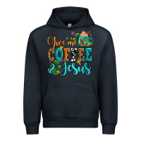 Navy gıve me coffee and jesus Urban Hoodie - AdoDesignShop