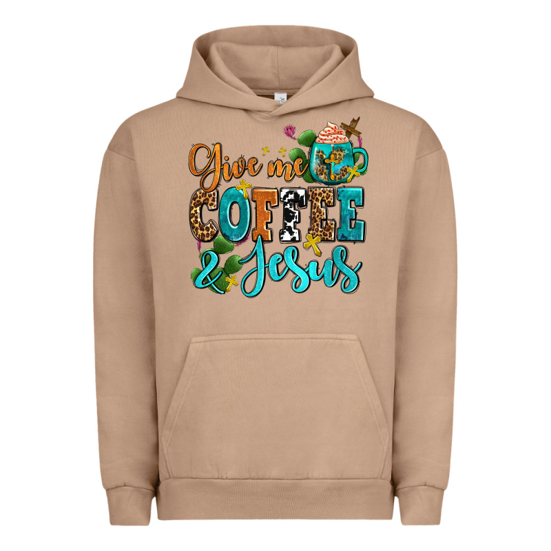 Gıve Me Coffee And Jesus Urban Hoodie by AdoDesignShop | Teevron