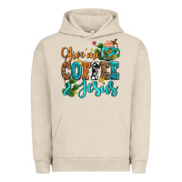 Pigment French Oak gıve me coffee and jesus Urban Hoodie - AdoDesignShop