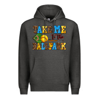 Charcoal Heather take me to the ballpark softball Premium Hoodie - AdoDesignShop
