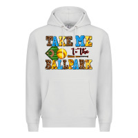 Dove Grey take me to the ballpark softball Premium Hoodie - AdoDesignShop