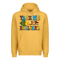 Mustard take me to the ballpark softball Premium Hoodie - AdoDesignShop