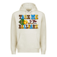 Oatmeal Heather take me to the ballpark softball Premium Hoodie - AdoDesignShop