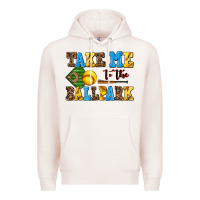 Pale Pink take me to the ballpark softball Premium Hoodie - AdoDesignShop