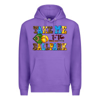 Purple take me to the ballpark softball Premium Hoodie - AdoDesignShop
