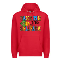 Red take me to the ballpark softball Premium Hoodie - AdoDesignShop