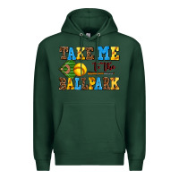 Sports Green take me to the ballpark softball Premium Hoodie - AdoDesignShop
