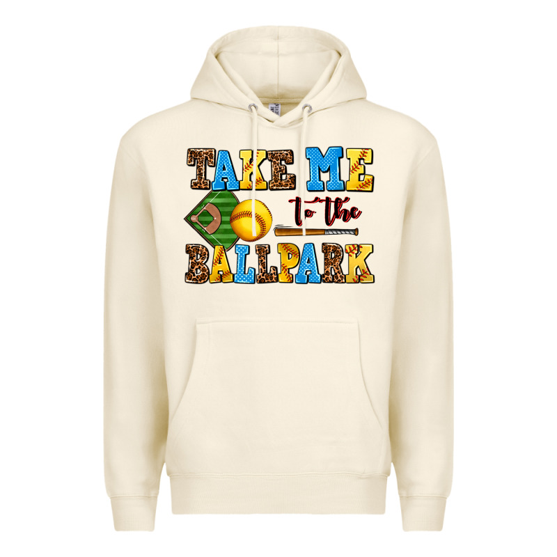 Take Me To The Ballpark Softball Premium Hoodie by AdoDesignShop | Teevron