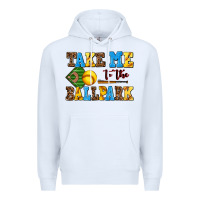 White take me to the ballpark softball Premium Hoodie - AdoDesignShop