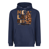 Navy melanin christmas with christmas tree Heavyweight Hoodie - MaliasSmallBusiness