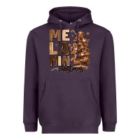 Plum melanin christmas with christmas tree Heavyweight Hoodie - MaliasSmallBusiness