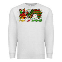 Oatmeal Heather peace love juneteenth Premium Sweatshirt - Zillion Design Studio