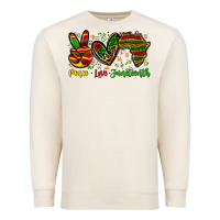 Sandshell peace love juneteenth Premium Sweatshirt - Zillion Design Studio