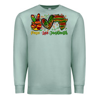 Peace Love Juneteenth Premium Sweatshirt | Teevron